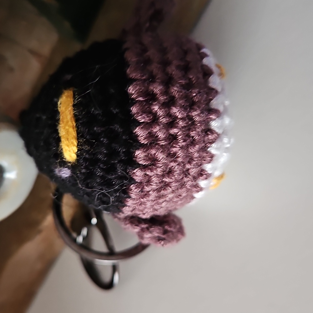 Handmade Dark-eyed Junco Keychain